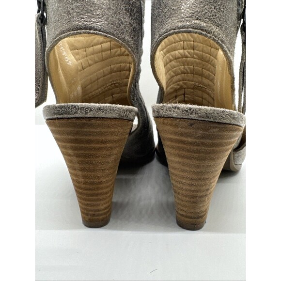 Paul Green Cayenne Peep Toe Bootie Boot Silver Heeled Zip UK 5 / US 7.5 - Picture 7 of 9